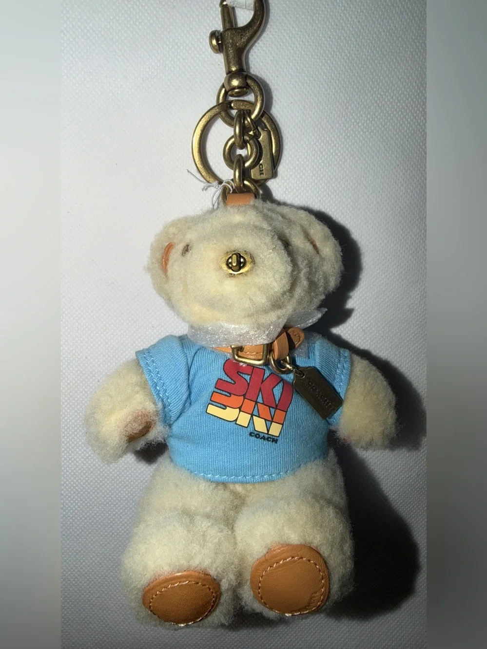 COACH Shearling Ski Bear Charm